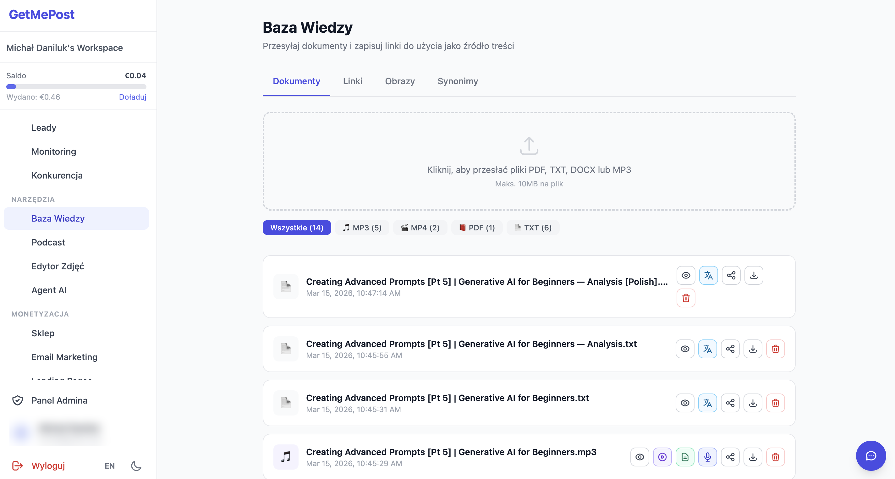 GetMePost — AI post generation